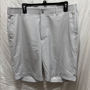 Hogan Men's Light Gray Gingham Shorts